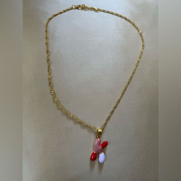 bohemian letter K necklace A624 - Picture 2 of 4